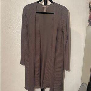 Women's Green Open Front Cardigan Sweater